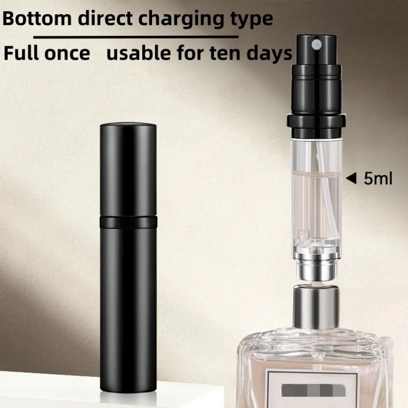 

5ml Mini Aluminum Spray Alcochol Empty Refillable Bottle Portable Perfume Atomizer Liquid Container For Cosmetics Traveling