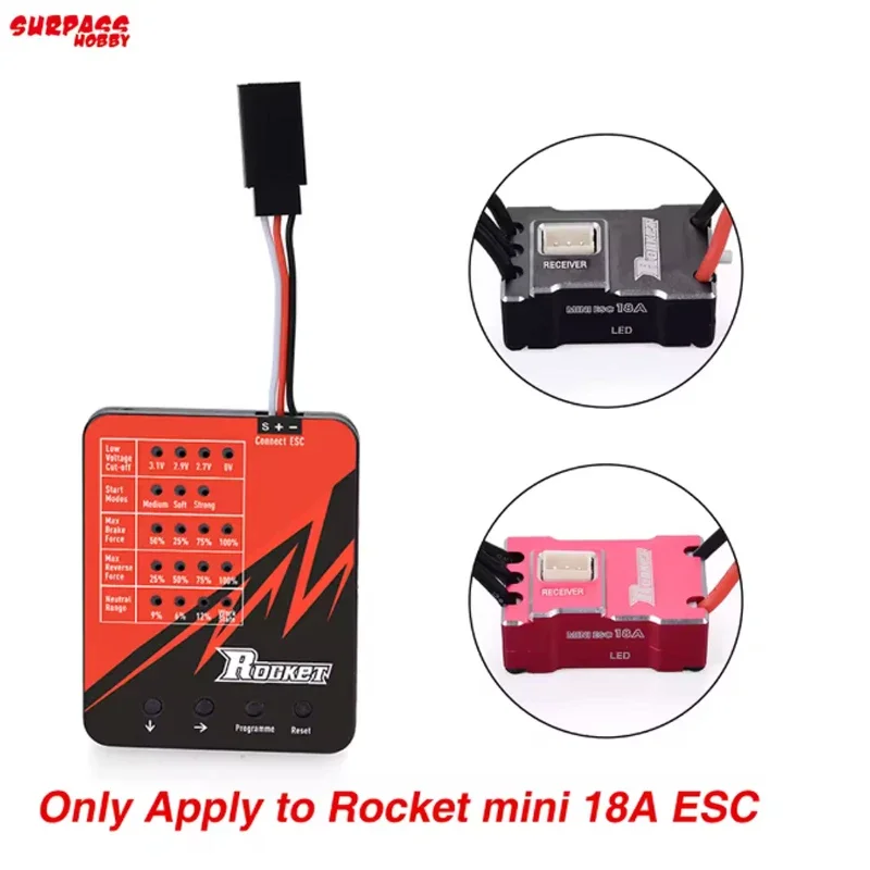 

RC ЖК-светодиодная программирующая карта для Rocket Turbo TS160 V2 160A QuicRun Surpass 120A 80A 60A 45A Настройка ESC