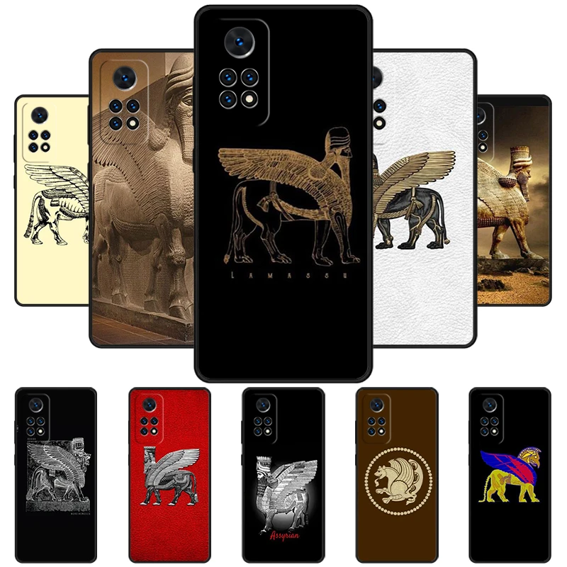 Lamassu Assyrian Winged Lion Phone Case For Redmi Note 11 EPro 11S 10T 9S Promax 8 Pro Xiaomi Mi 11 12X 12S Ultra Cover