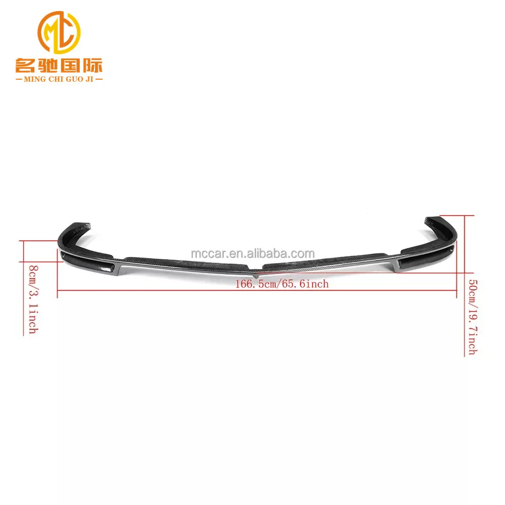 2012 - 2014 Black Carbon Fiber W204 C204 Front Lip Cover For Mercedes-benz C-class W204 C204 Amg C63 Bumper Front Lip