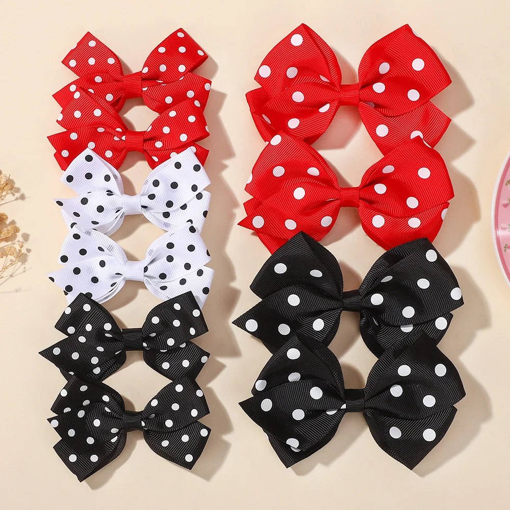 20-teiliges Haar-Accessoires-Set für Babys und Mädchen mit Ripsband, elastischen Schleifen, Haarspangen für Kinder, zufällige Farbe, Punkt-Design für Kinder