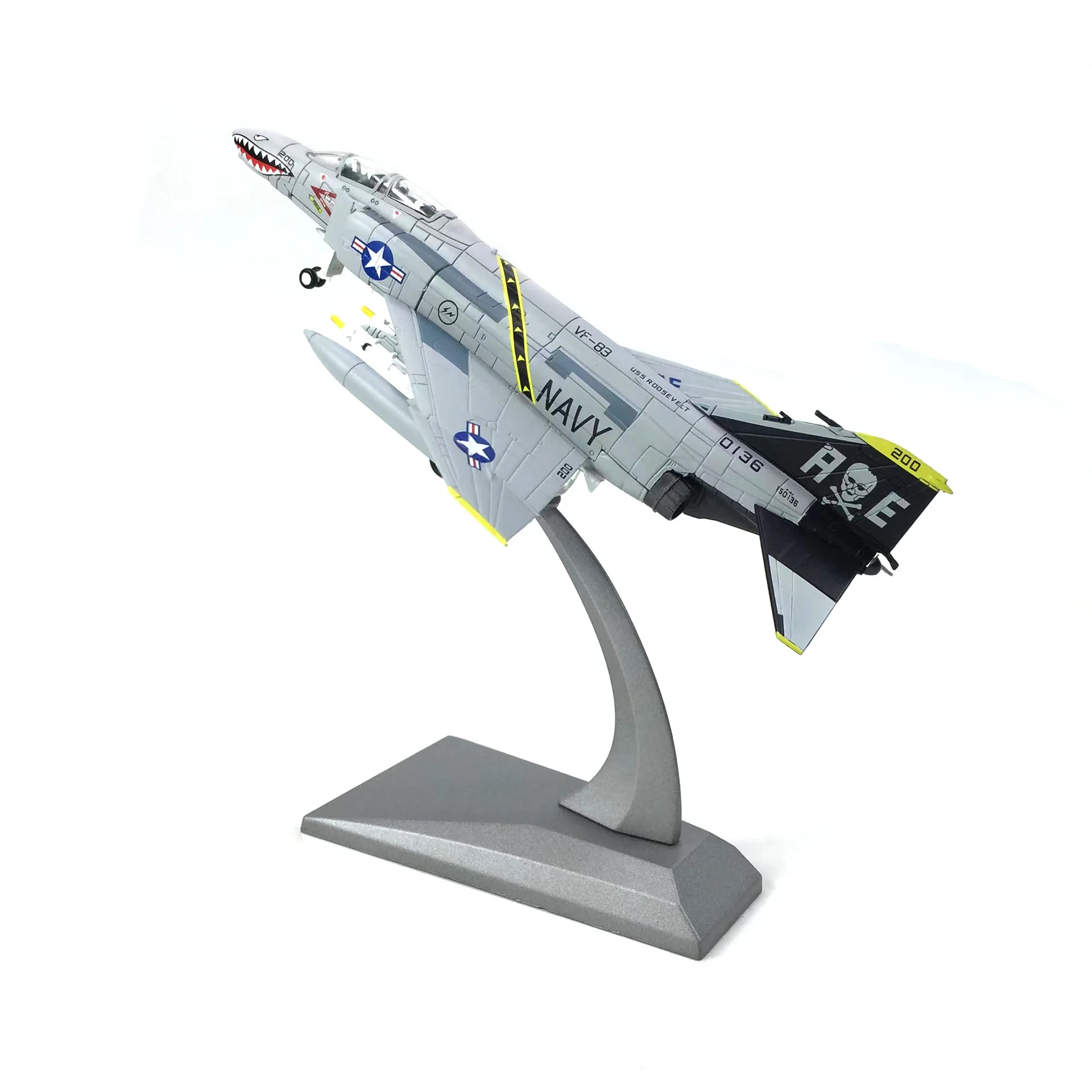 1/100 Diecast F-4 Fighter II Attacker Model Airplane Metal Accessories for Home Decor for Room Plane Aircraft Aesthetic Bedroom