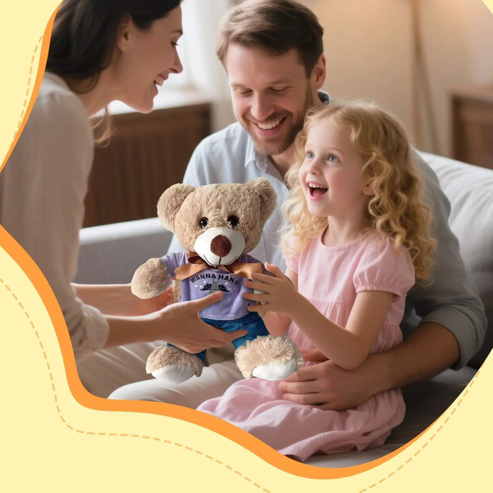 

Bear Plush Bear Home Decor With Bat Shirt Adorable Figure Stuffed Animal Plush For Kids Boys Girls Toddler Birthday Holiday