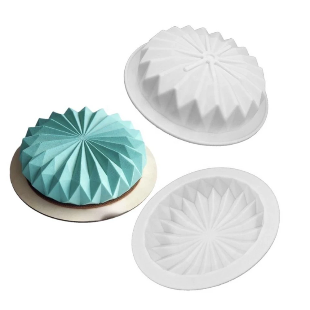 New Lace Mousse Silicone Cake Mold Hot Sale Diamond Lace Round Cake Mould DIY Baking Accessories Bread Oven Tray Reusable Tools
