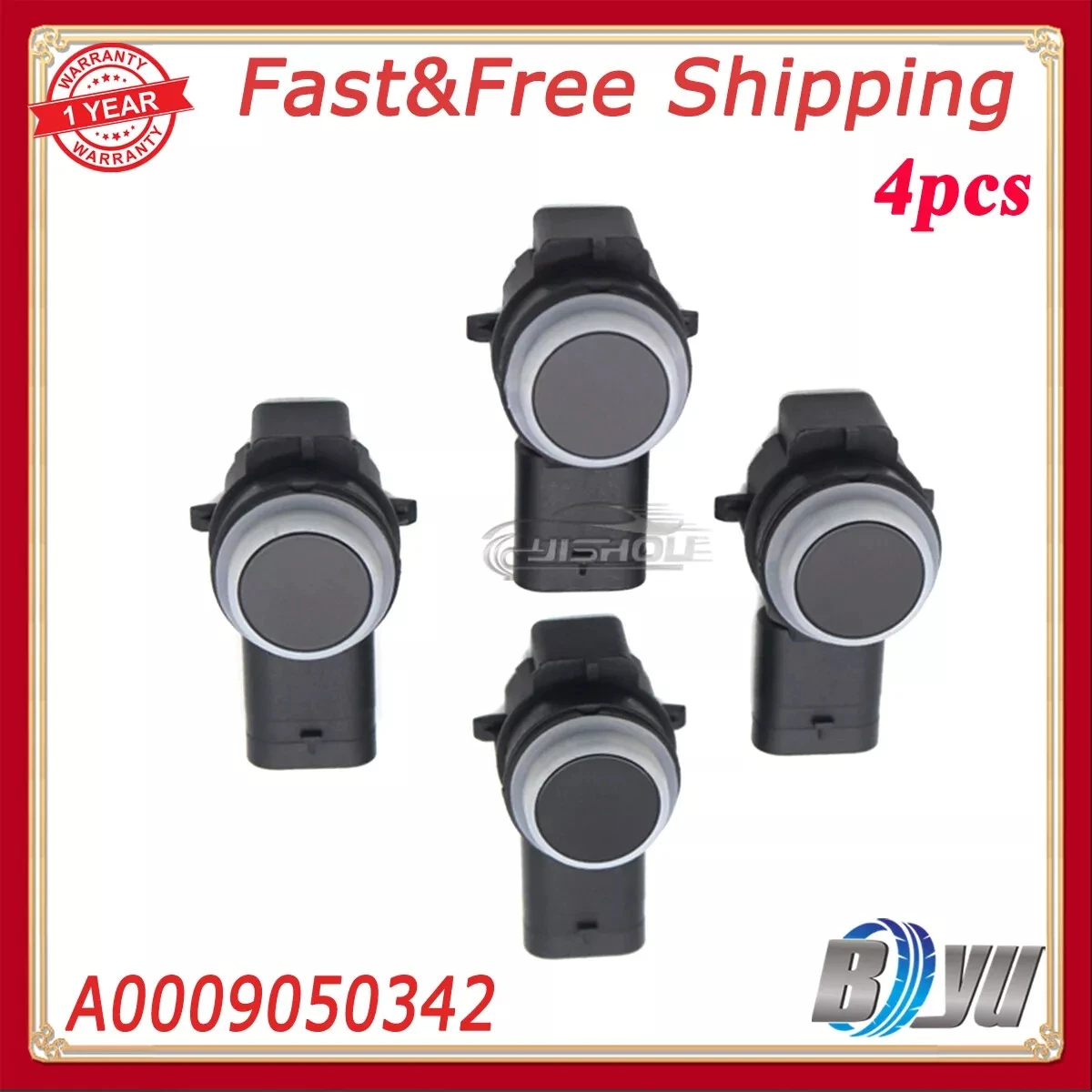 

4PCS A0009050342 PDC Parking Bumper Sensor For Mercedes-Benz GLK A B SL Class