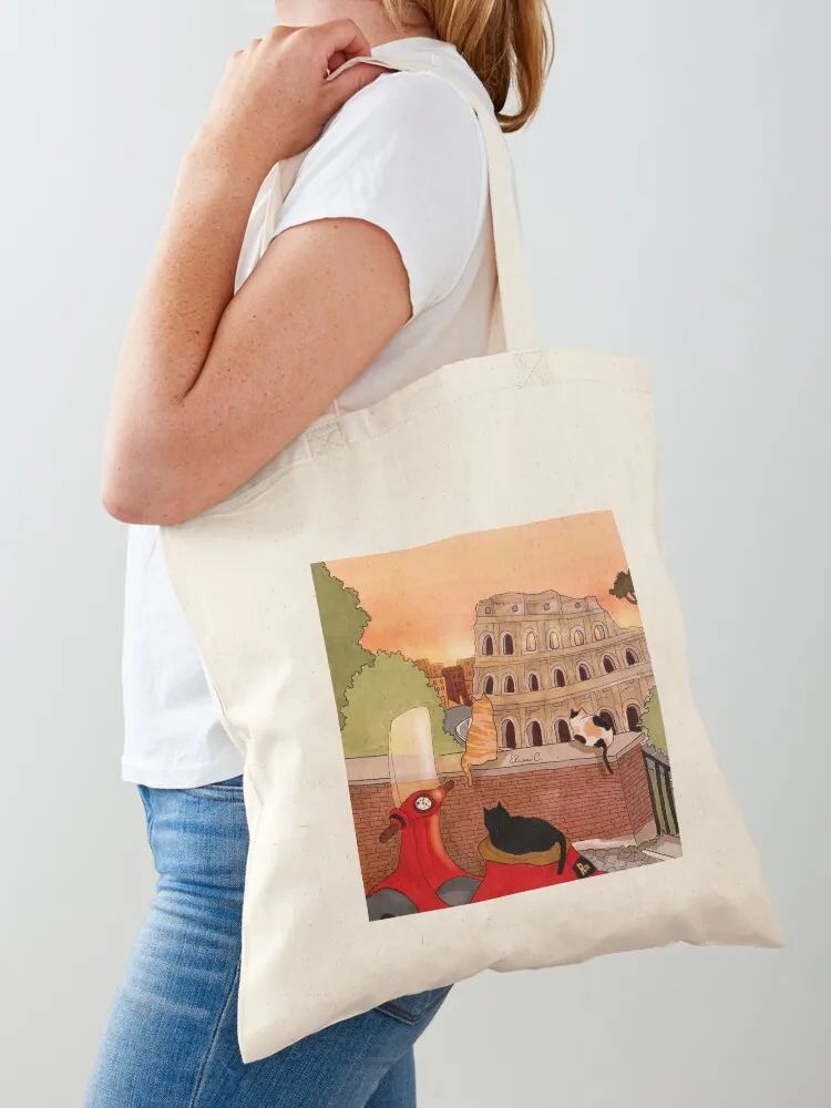 

Journal of a Cat in Rome - Sunset with Friends at the Colosseum Tote Bag tote bag university Canvas sacs de shopping