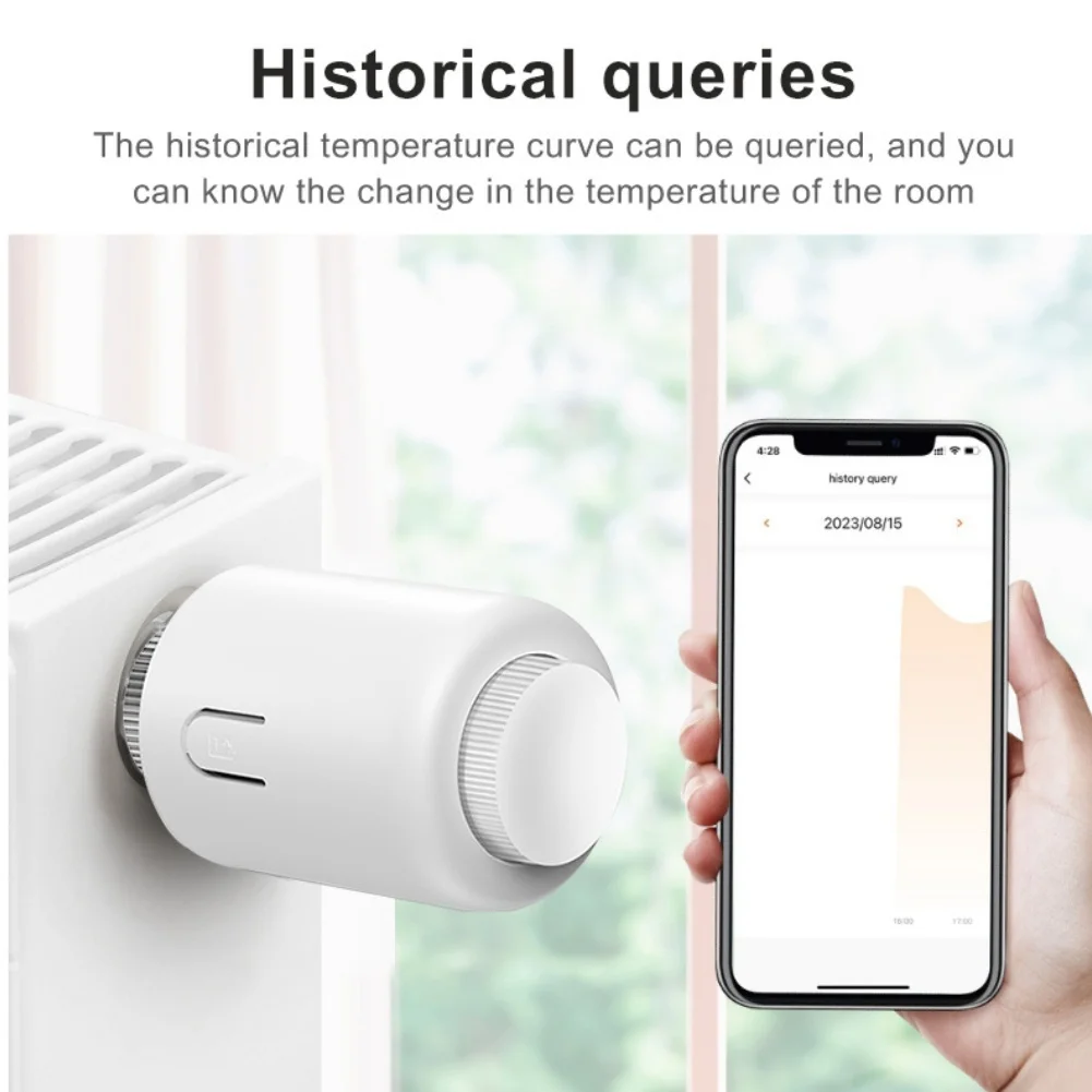 For ZigBee Wireless Smart Thermostat Valve Programmable Radiator Controller for Tuya Ecosystem Heating Control