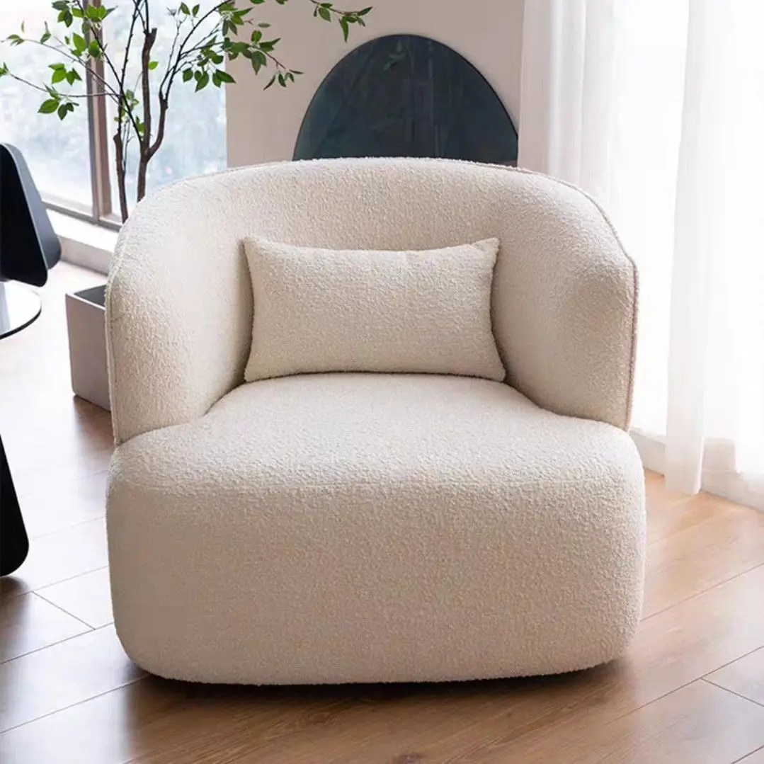 

Luxury Single Seater Sofa | Nordic Sherpa Fabric | Modern Minimalist Lazy Chair for Stylish Rental Homes​