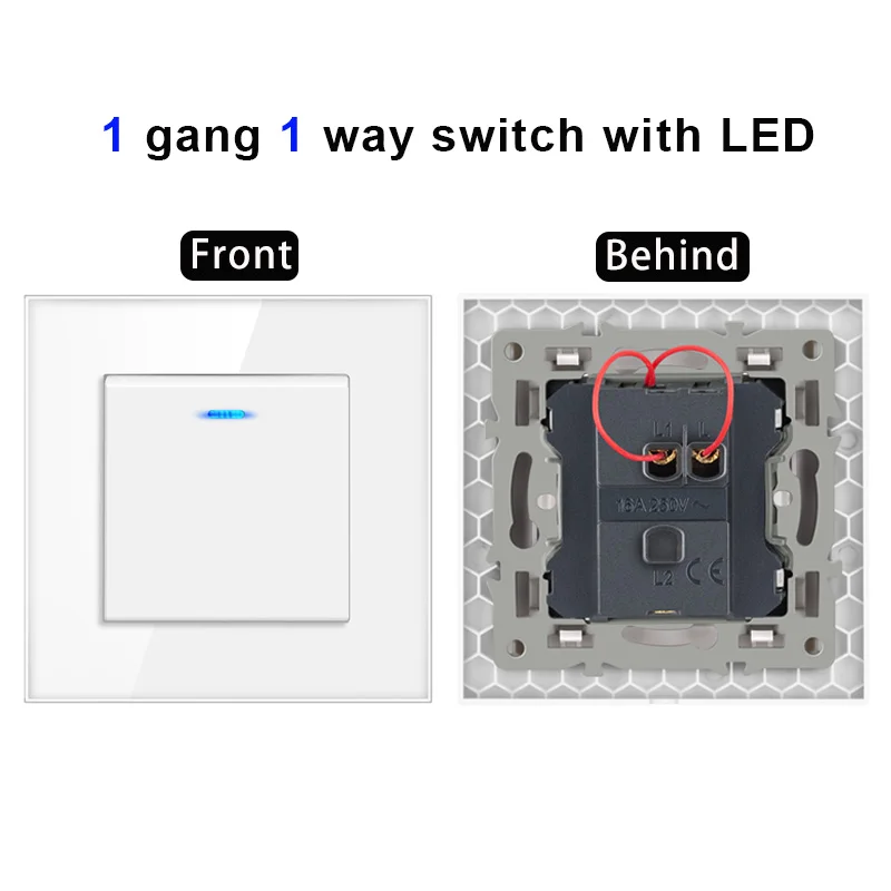 Variant: 1 gang 1 way LED