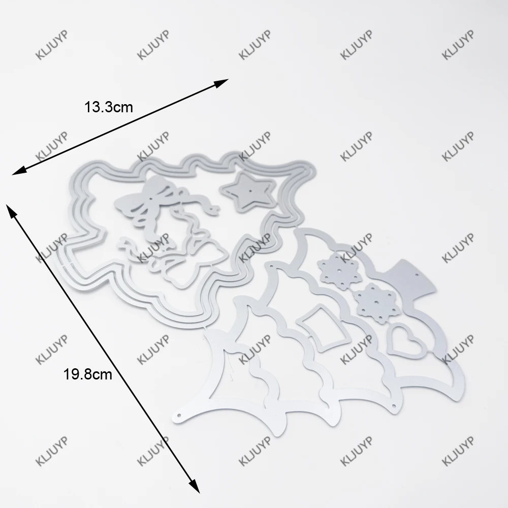 KLJUYP شجرة عيد الميلاد شاكر المعادن قطع يموت الإستنسل DIY بها بنفسك سكرابوكينغ/ألبوم النقش الزخرفية DIY بها بنفسك ورقة بطاقات #4