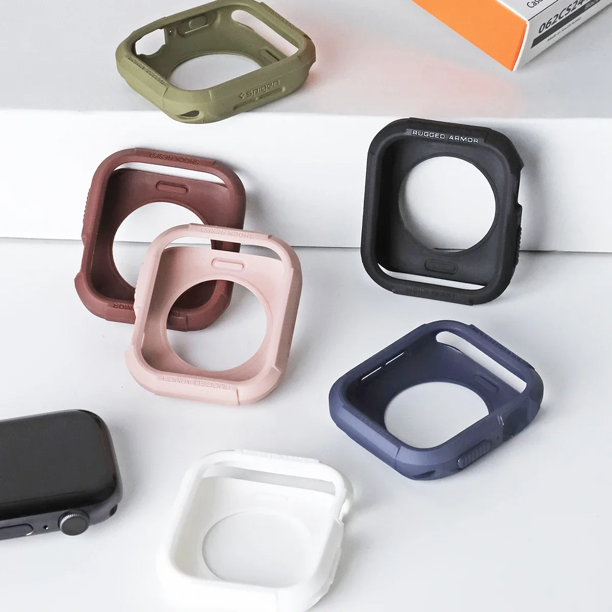 Apple Watch用の頑丈な鎧保護ケース,iwatchシリーズ8, 7, 6, 5, 4,アクセサリー45mm, 44mm, 41mm, 40mm