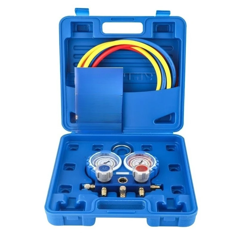 VMG-2-R22-B Manifold Gauge Set, AC Refrigerant Charging Gauge with Hoses for R22