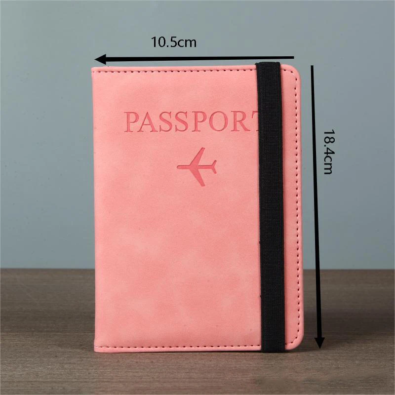 RFID Business Passport Covers Can Be Engarving Name Multi-Function ID Bank Card PU Leather Wallet Case