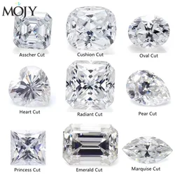 MOJY High Quality Loose Moissanite Marquise/Oval/Cushion Cut D Colour Diamond Pass Tester Gems For Ring With GRA Certificate