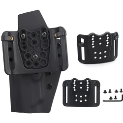 Tactical Universal Holster Paddle Waist Belt Adapter Multi-holes Quick Pull Holster Adapter Gun Case Magazine Pouch Accessories
