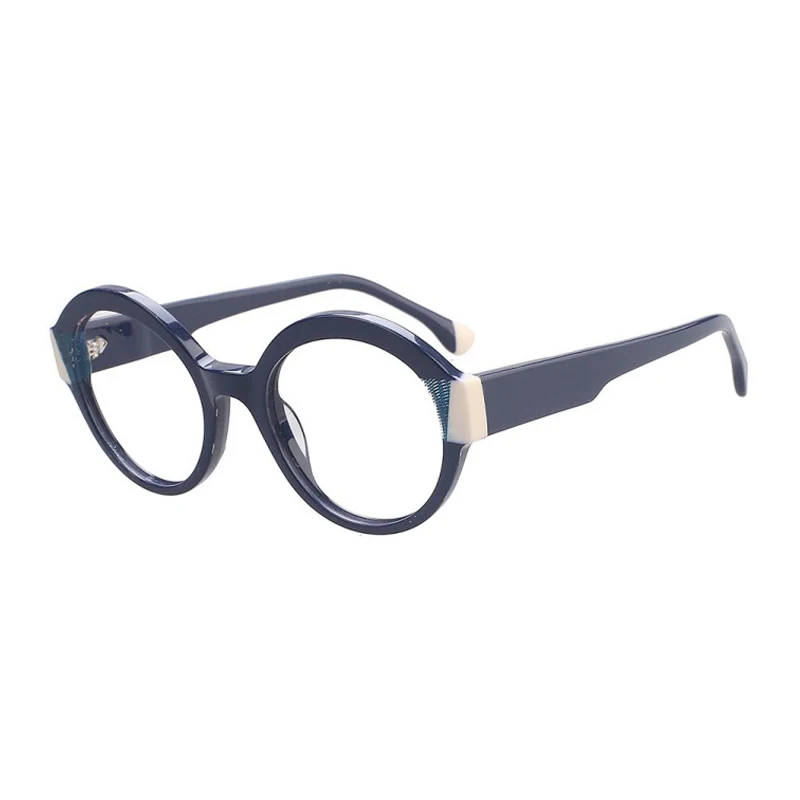 BLUEMOKY Retro Acetate Round Prescription Glasses for Women Photochromic Eyeglasses Progressive Eyewear
