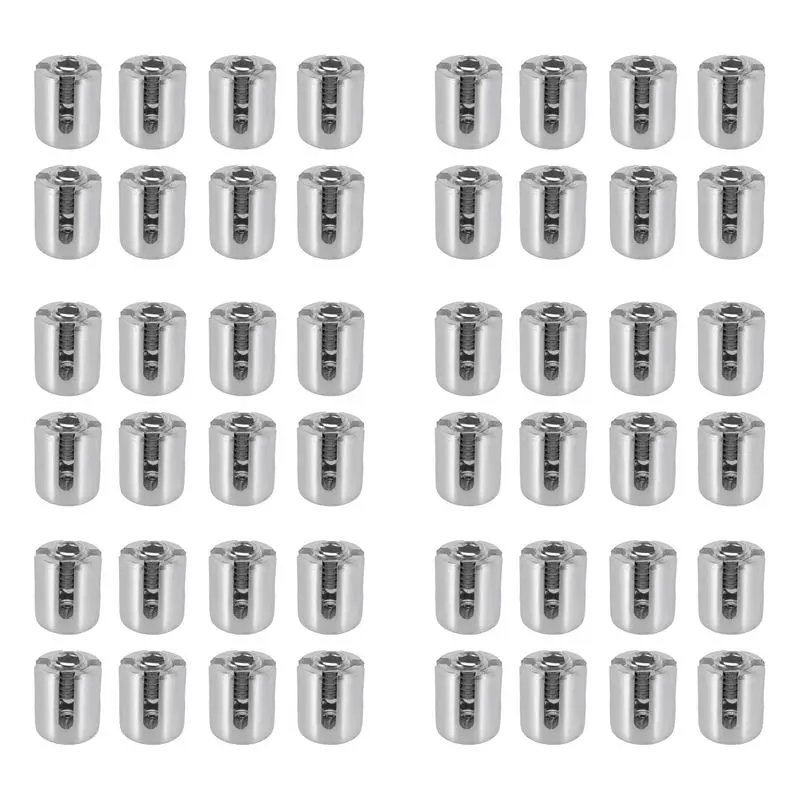 ABUL-48 Pcs Stainless Steel Wire Rope Green Wall Trellis Fitting Cross Clip 3Mm Wire