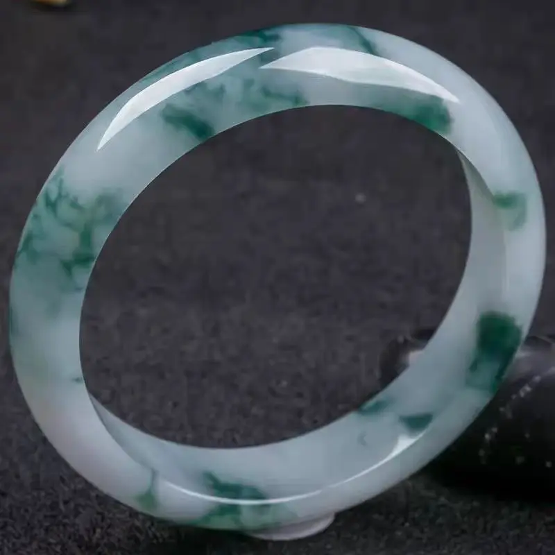 

Мьянманский жадеит, обработка цвета льда, клейкие виды, плавающие цветы, плавающие синие цветы, нефритовые украшения, мужские и женские