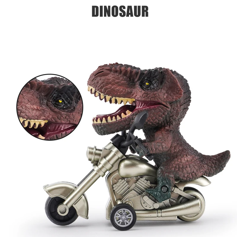 Dinosaur Motorcycle Toy Simulation Motorcycle Funny Triceratops Model Children Inertia Car Toys Christmas Gift