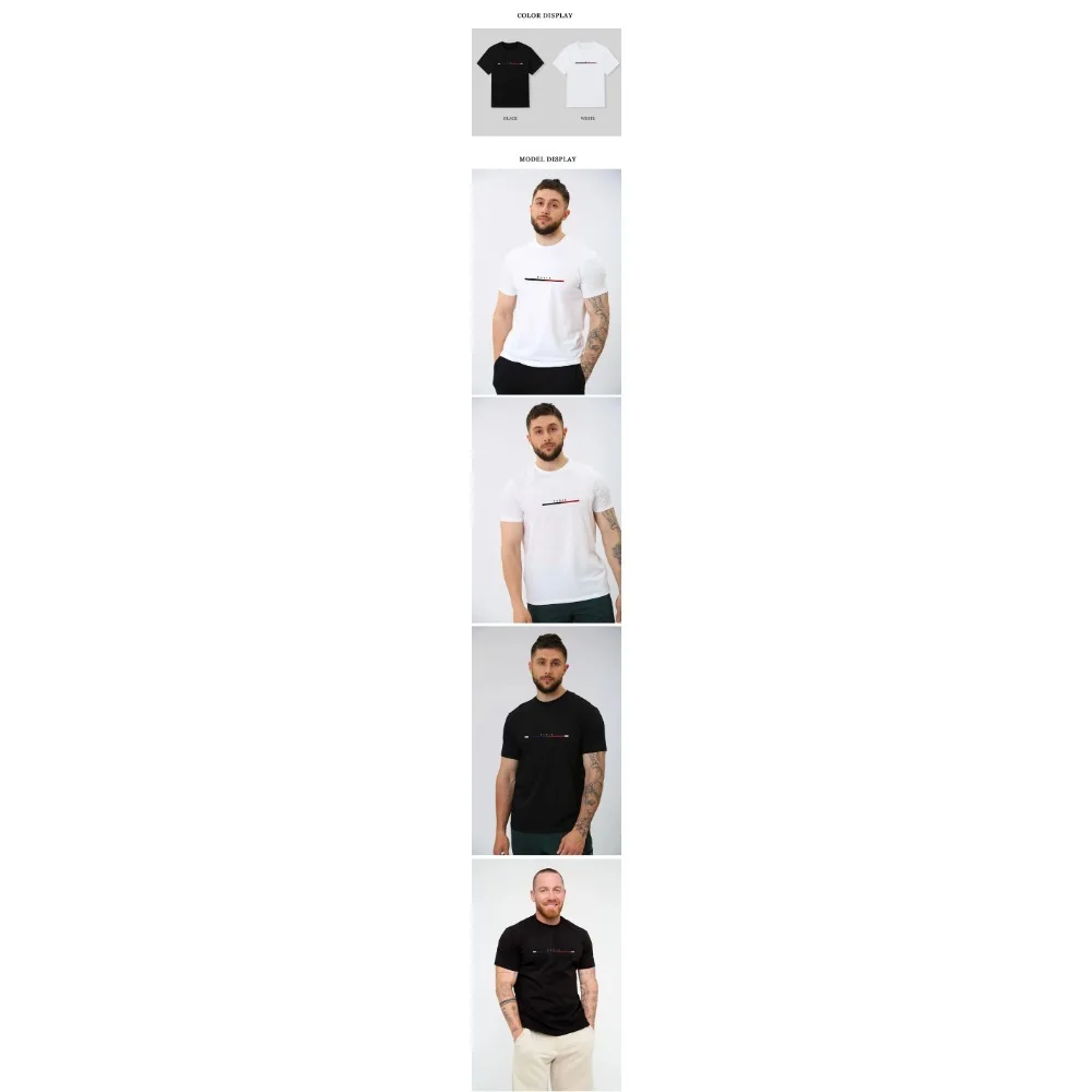 2025 New Digital Print Super Elastic Casual Short-Sleeved Men's Daily Party Home Social T-Shirt Solid Color Vintage Streetwear
