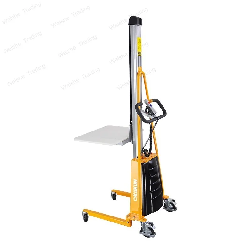 

Light stacker electric small mini station platform lift high altitude rack reel loading truck