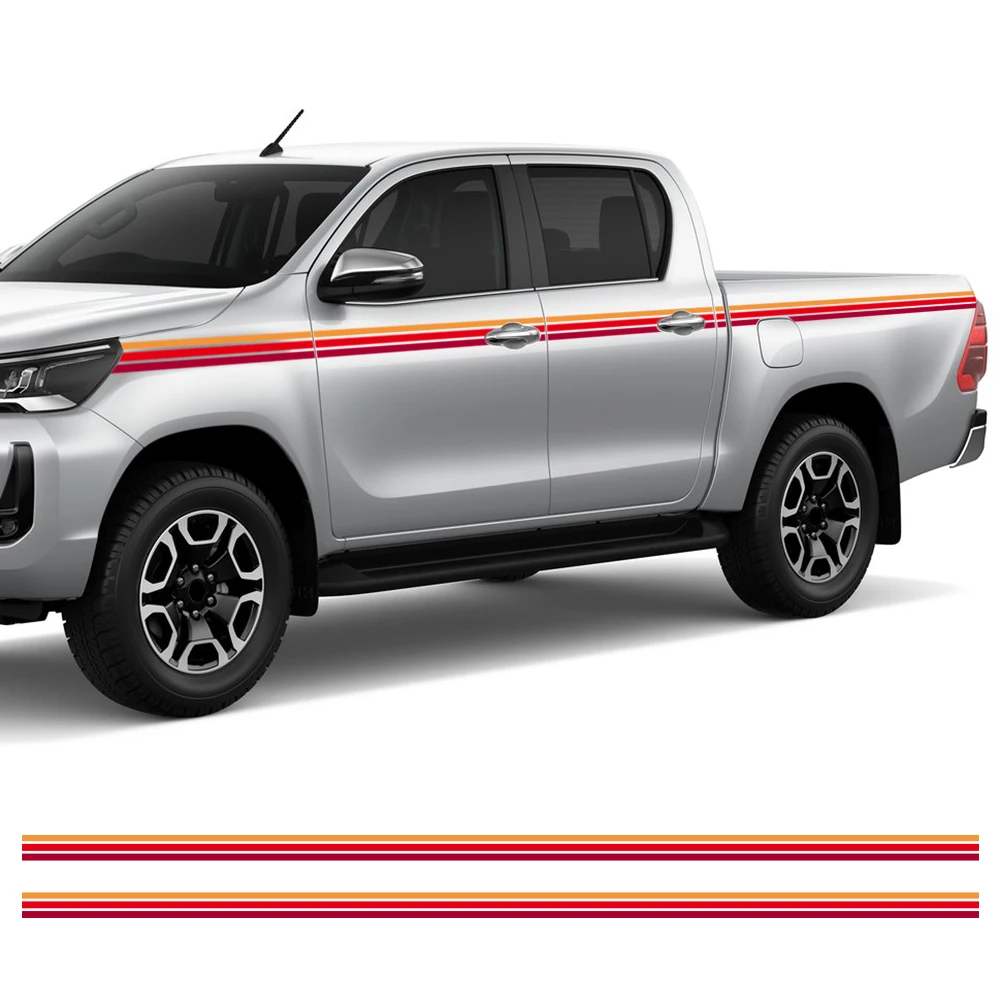 

Автомобильная наклейка на линию талии для Toyota Hilux Revo Vigo Rocco SR5, цвета, полосы, декоративная наклейка, виниловая крышка, украшение, автоаксессуары