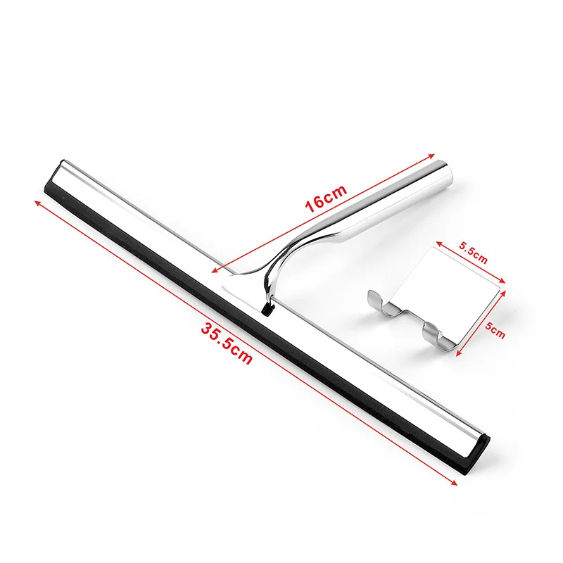 Stainless Steel Window Squeegee Glass Wiper Cleaning Set Window Scraper Cleaner For Shower Car Mirror Kitchen Bathroom Floor