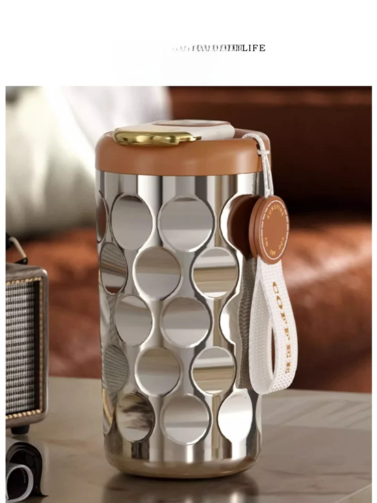 Tlife Polaris Cerc Inner Stainl Steel 36 Coffee Insulated Mug Travel Mug Nordic Sle Retro Geometry Pattern