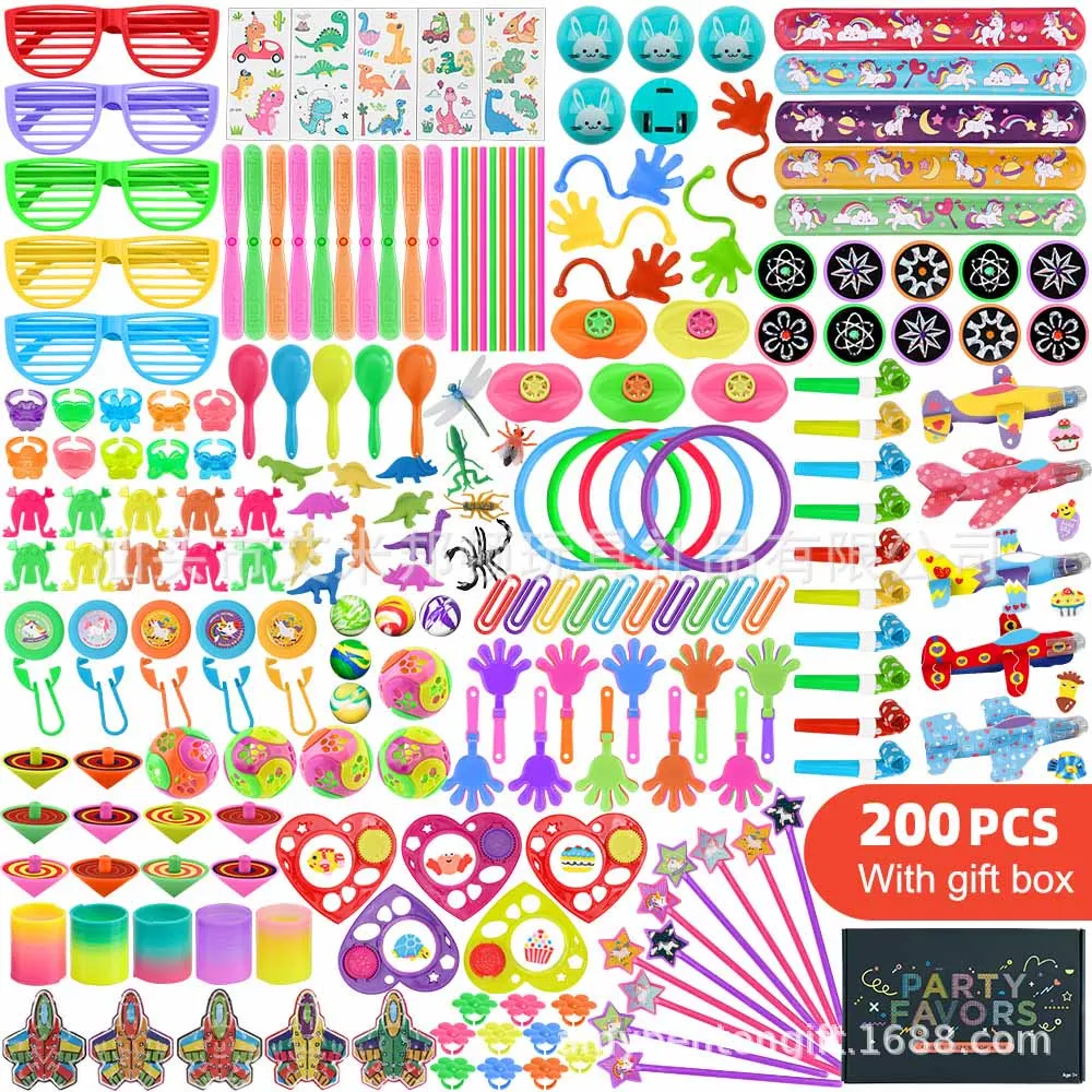 

funny Birthday Party Little Toys for Kids 200Pcs/set Giveaway Reward Birthday Gift Children's Favorite Party Pinata Filler Toys