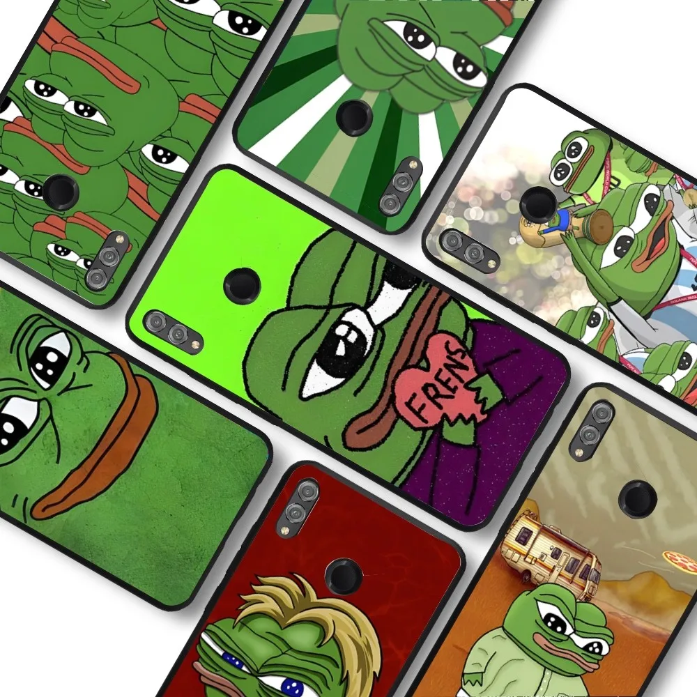 Cute F-Frogs Party Sad P-Pepe Phone Case For Huawei Honor 10 lite 9 20 7A 9X 30 50 60 70 pro plus Soft Silicone Cover