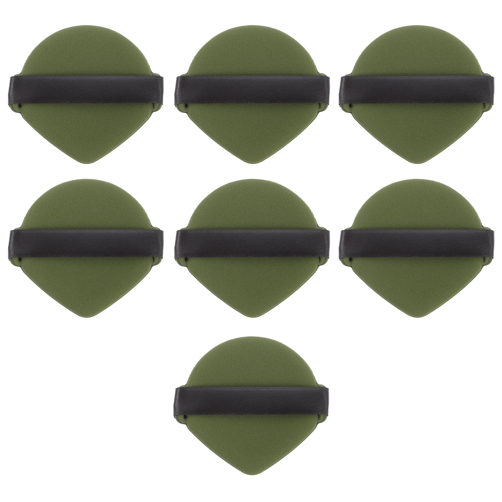 7 個両面パウダーファンデーションスポンジウェットドライ使用メイクアップツールルースフェイスパウダー