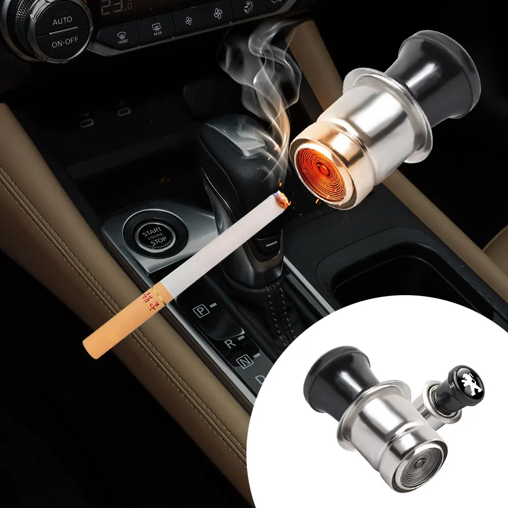 Car Cigarette Lighter Portable Auto Cigar Lighter Adapter Accessories For PEUGEOT 206 207 208 306 307 308 508 2008 3008 5008 106