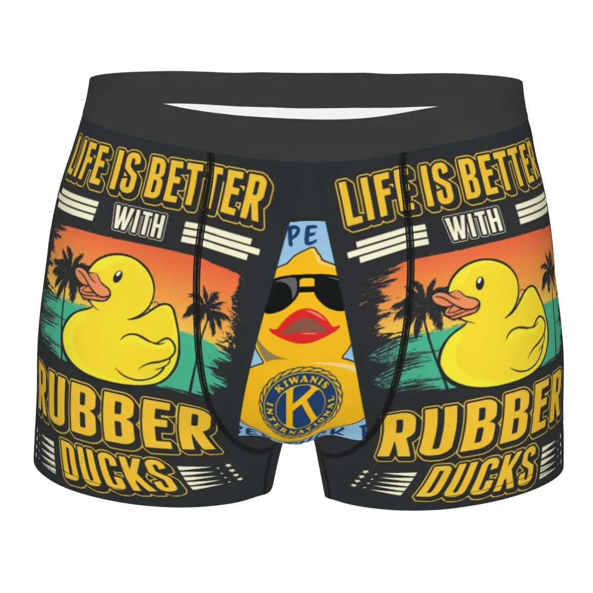 Cute Yellow Duck Men Boxer Briefs Underwear Highly Breathable High Quality Birthday Gifts