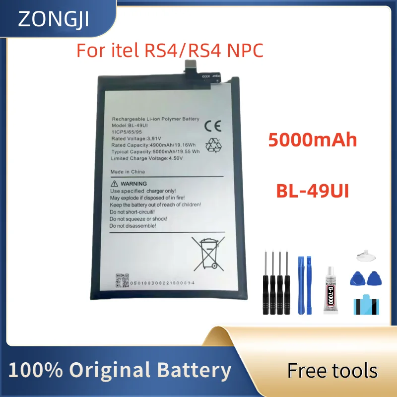 

Новый аккумулятор BL-49UI 5000 мАч для мобильных телефонов itel RS4 + бесплатные инструменты