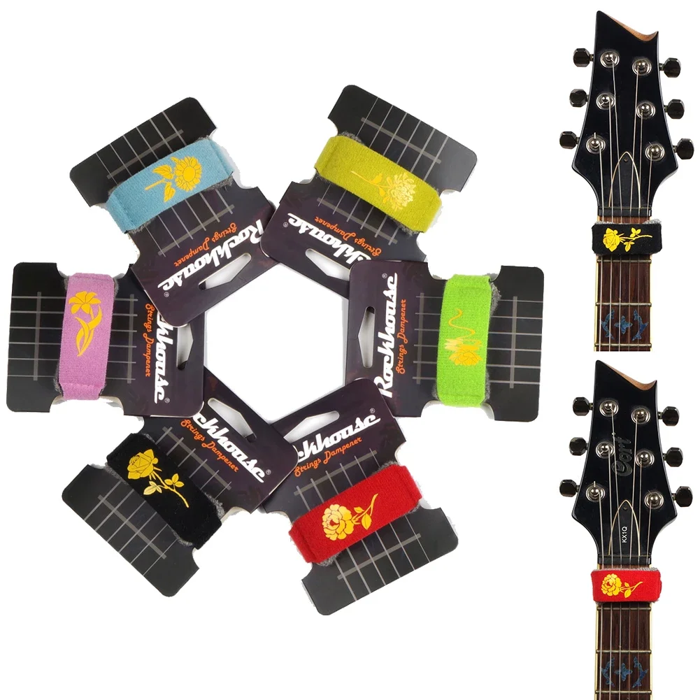 Guitar Fret Strings Mute Noise Damper Muter Wraps Acoustic Electric Guitar Fretboard Muting Mute Dampeners String Wraps Tape