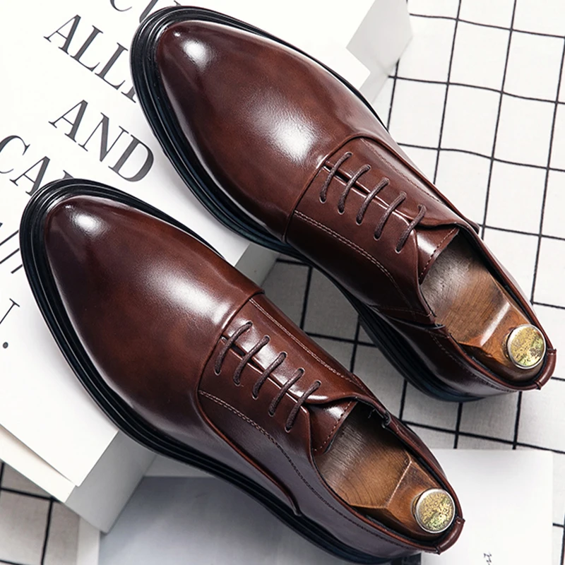 

Trend Casual Business Leather Shoes Men Party Oxford Weddind Shoes For Men Social Men's Dress Shoes Office Formal Leather Shoes