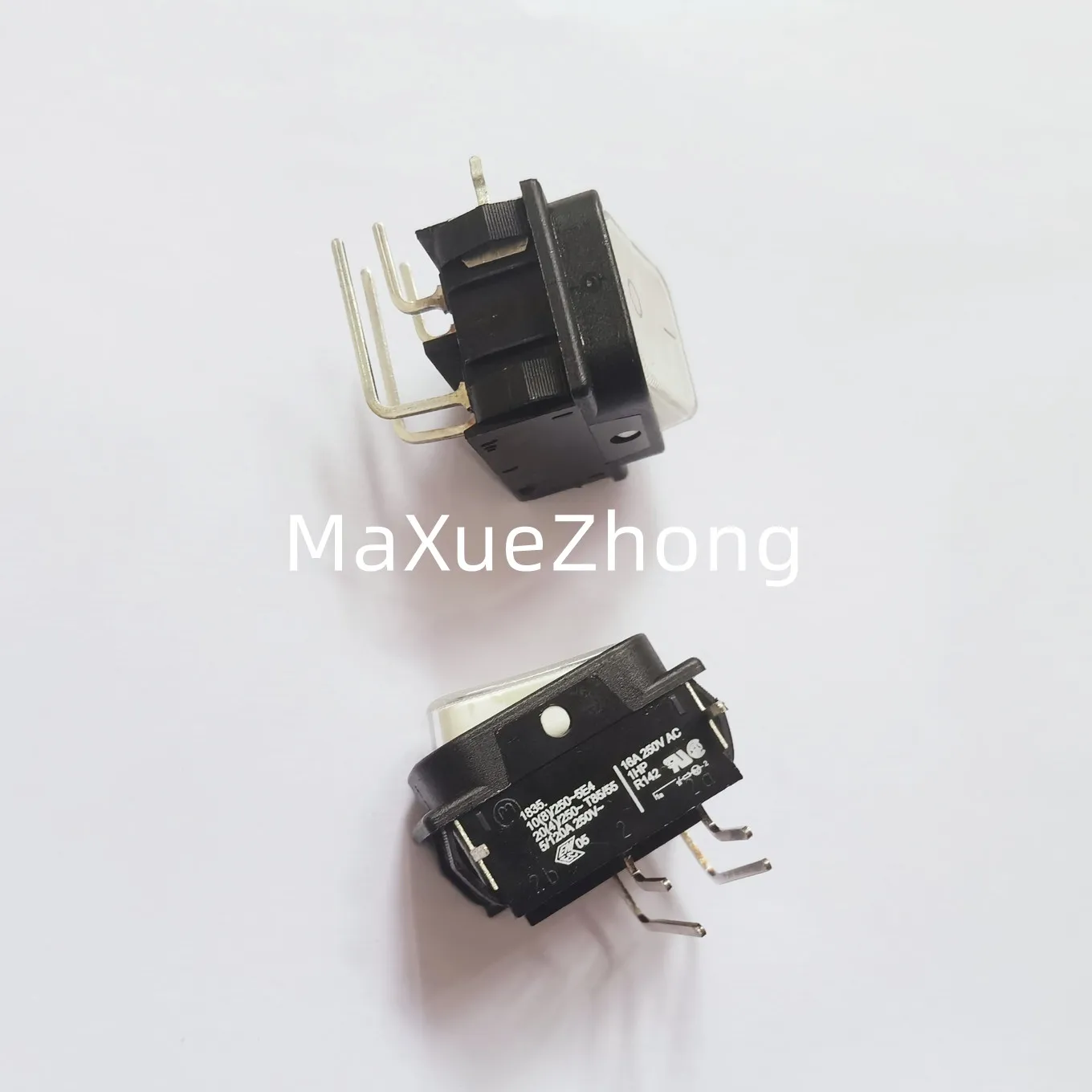 Original new 100% 1835. power rocker switch bent foot sewing machine button with light 2gear 4pin