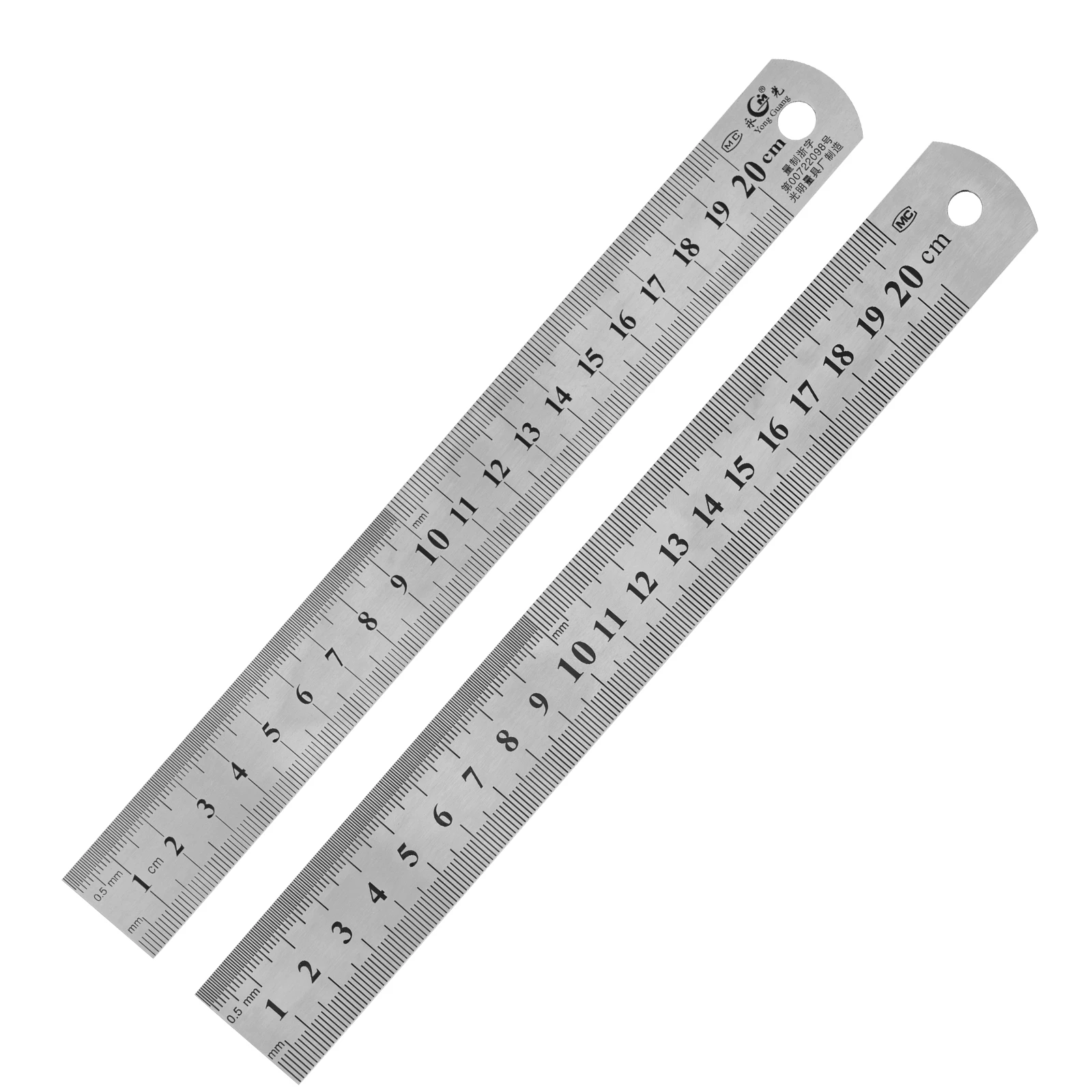 20cm Dual Scale Stainless Steel Metal Ruler Inch Metric Measurement Car Wrap Window Tint Vinyl Cutting Marking Measuring Tool