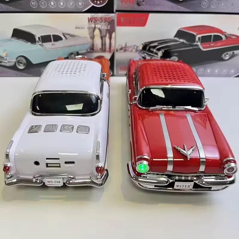 مكبر صوت لاسلكي بلوتوث على شكل سيارة مع مضخم صوت ، صندوق صوت متعدد الوظائف ، TF USB ، FM AUX ، طراز سيارة Pontiac ، WS598