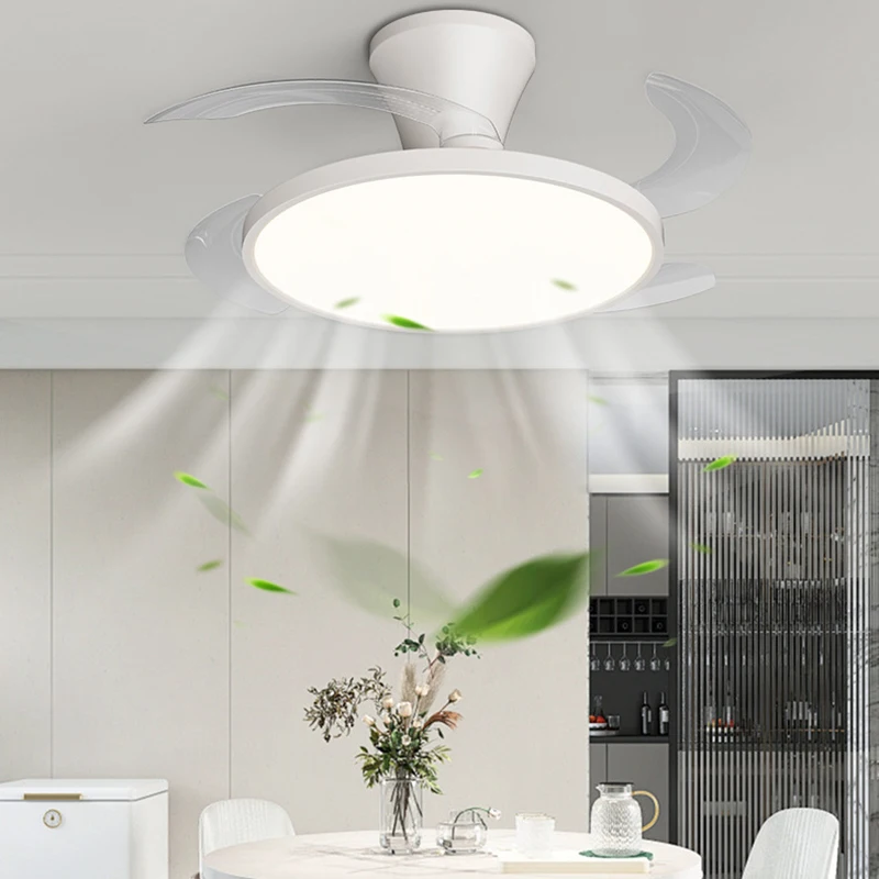 

Modern Ceiling Fan light LED Lamp invisible 3 folding blades Chandelier Living room Bedroom dining room study Electric fan