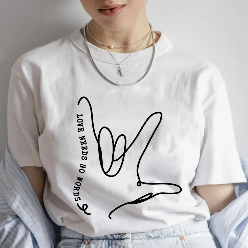 

Women Clothes Autism Awareness T-shirt Y2k Graphic Autism Support Tops Fashion Short Sleeve Tees Female Oversized Clothing