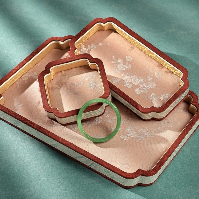 Fabric Showcase Trays Luxury Minimalist Jewelry Tray Earrings Necklace Bracelet Display Pallets Jeweler Commercial Use Pallet