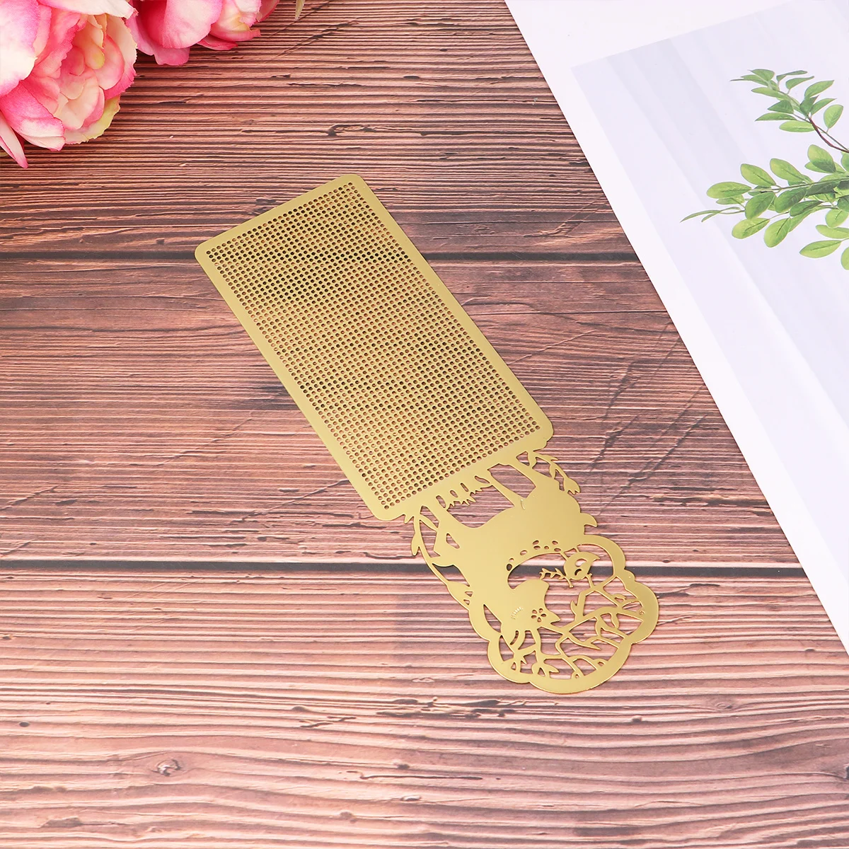 

Mesh Sheets Cross Stitch Metal Mesh Hollow Animal Pattern DIY Colorful Bookmark Embroidery Craft