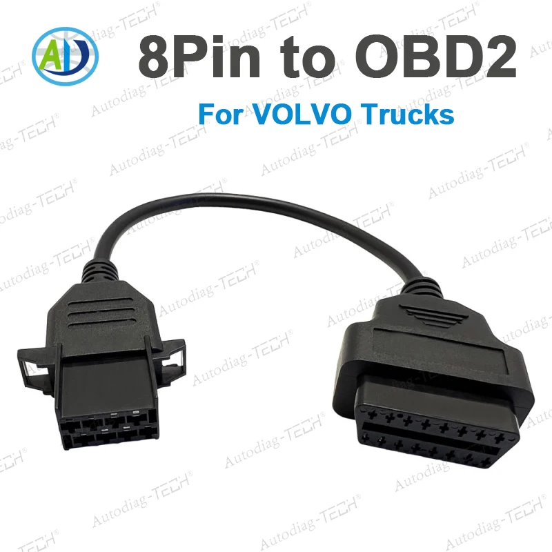 

Адаптер OBD2 8P для Volvo 8-контактный кабель преобразователя OBD для грузовиков, сверхмощный диагностический разъем 8-контактные автомобильные диагностические разъемы для VOLVO