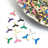 20pcs Mermaid Tail Enamel Charms DIY Fashion Necklace Bracelet Earrings Accessories Beach Jewelry Colorful Whale Tail Pendants