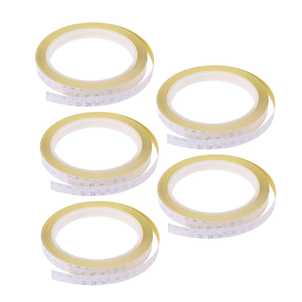 

5Pcs Wheel Body Stickers Reflective Sticker Tape for Bicycle Motorcycle Mountain Bike DIY Decoration High Brightness Night