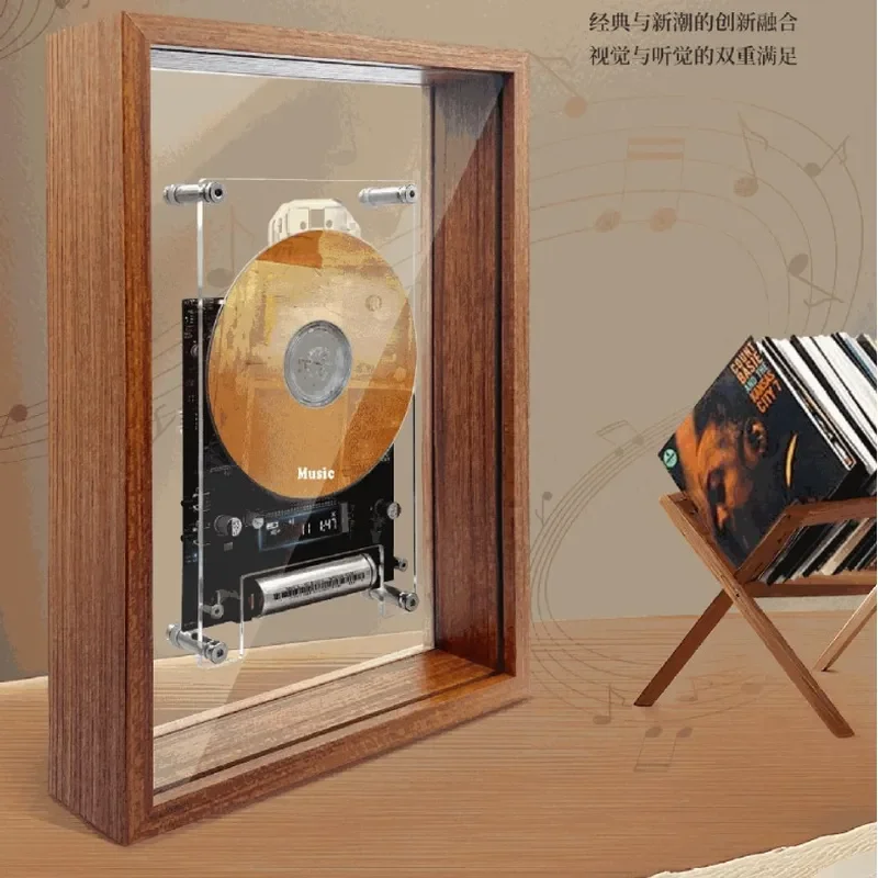 Super potential new product music picture frame cd player transparent acrylic wall-mounted photo frame bluetooth