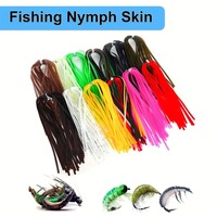 Aventik 3mm Sparkling Silicone Nymph Wrap Stretchable Fly Tying Material for Trout Caddis Scud Shrimp Baits  Light Beige
