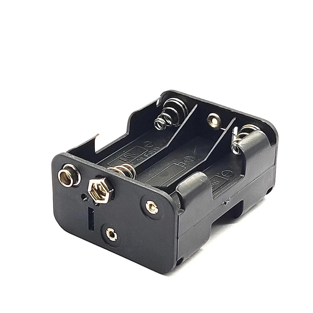 AA Battery Holder AA Battery Box With 9V Buckle 2/4/6/8 Slot AA Battery Case Series Connection DIY