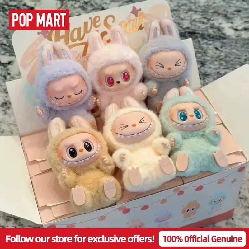 

Genuine POP MART The Monsters Have A Seat Series Vinyl Plush Pendant Keychain Blind Box Toys Mystery Box Caixa Action Figure